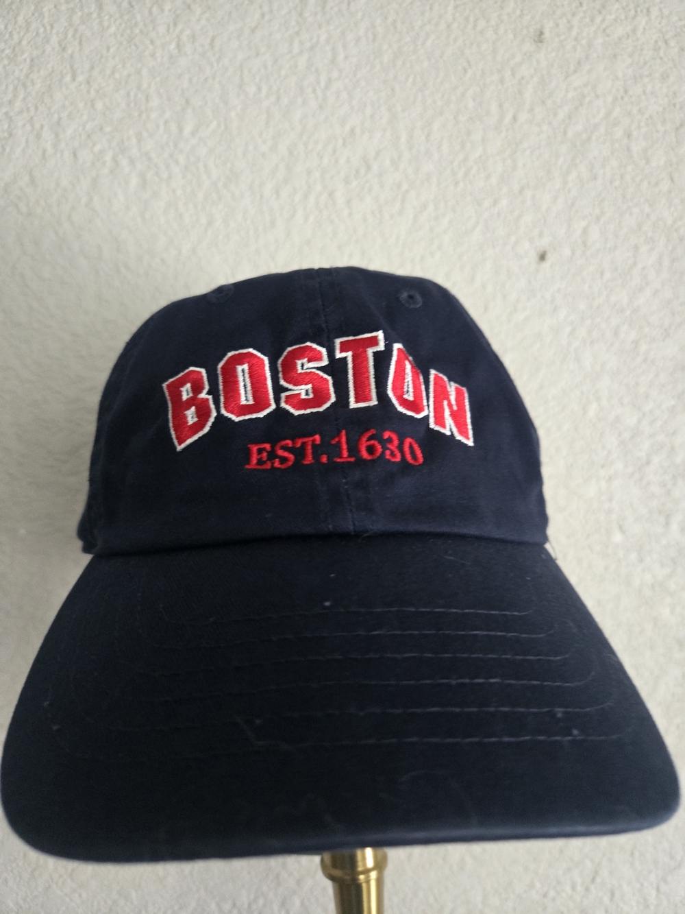 Boston Embroidered Navy Baseball Cap - Bay State Apparel